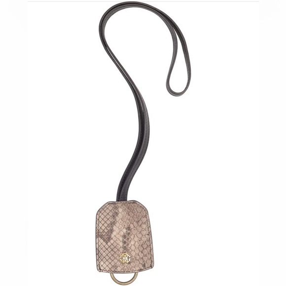 🔥🔥ROBERTO CAVALLI snakeskin Embossed Leather Keychain - Picture 1 of 10